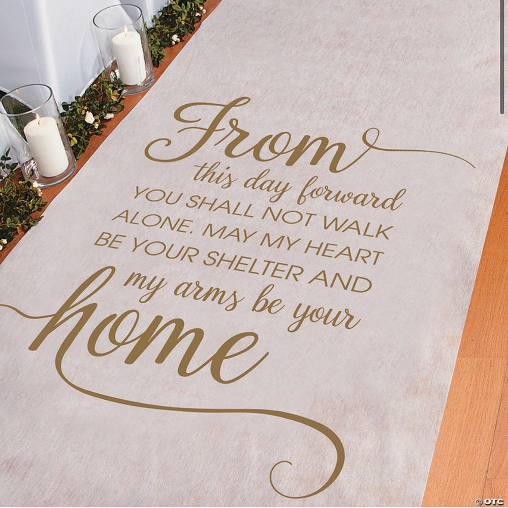 “From This Day Forward” aisle runner